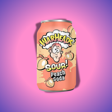 Warheads barack üdítő, élénk színnel és gazdag, savanykás barack ízével, amely minden kortyban felpezsdíti az érzékeket és felfrissít.