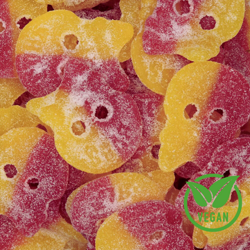 BUBS Giant Sour Skull – extra nagy savanyú koponya gumicukor 100g, élénk színű svéd édesség