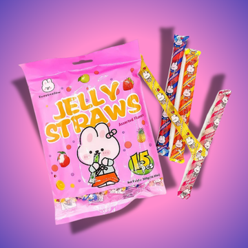 Jelly Straws 300g, gyümölcsös zselés pálcikák, ropogós és ínycsiklandó édesség"
Színes Jelly Straws gumicukor 300g, frissítő és édes gyümölcsös ízvilág"
Gyümölcsös zselés pálcikák, Jelly Straws 300g kiszerelésben, tökéletes édesség minden alkalomra"