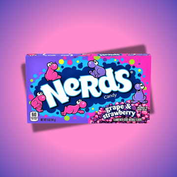 Nerds Grape-Strawberry 141g – szőlő és eper ízű ropogós cukorkák.