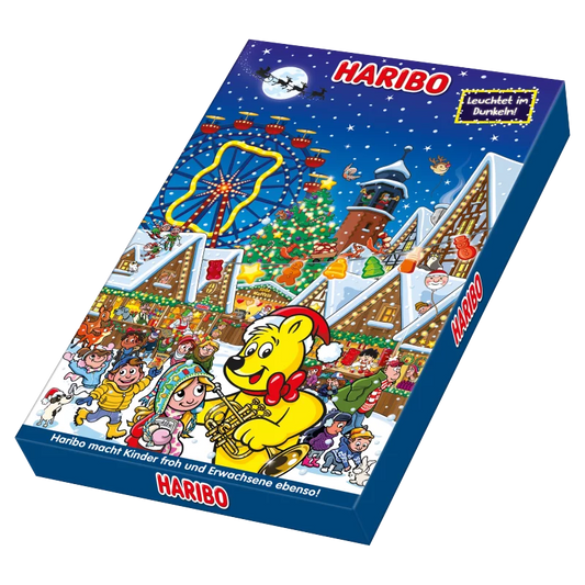 Haribo 300g adventi kalendárium, tele ízletes gumicukorral az ünnepi várakozás minden napjára.